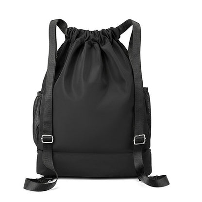 Mochila de Academia Fitness Bolsa Esportiva Feminina Masculina Mochila de Basquete Ao Ar Livre Bolsas de Armazenamento de Futebol Mochila Esportiva com Cordão de Treinamento