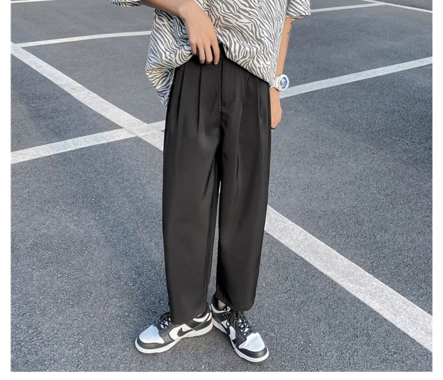 2025 Loose Men's Suit Solid Color Blazers Formal Office Pants Business Trousers Community Fashion Dress Korean Male Clothing X40