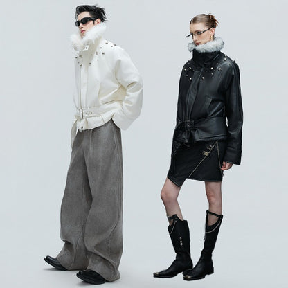 LUZHEN Winter Fashion High Quality Reversible Design Fur Liner Warm Leather Parka Men Original 2025 New Niche Padded Coat JY4797