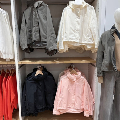 Mumaroho 2025 Autumn Winter Women Windbreaker Jacket Windproof Solid Long Sleeve Outdoor Sport Hooded Thin Coat Jacket For Women