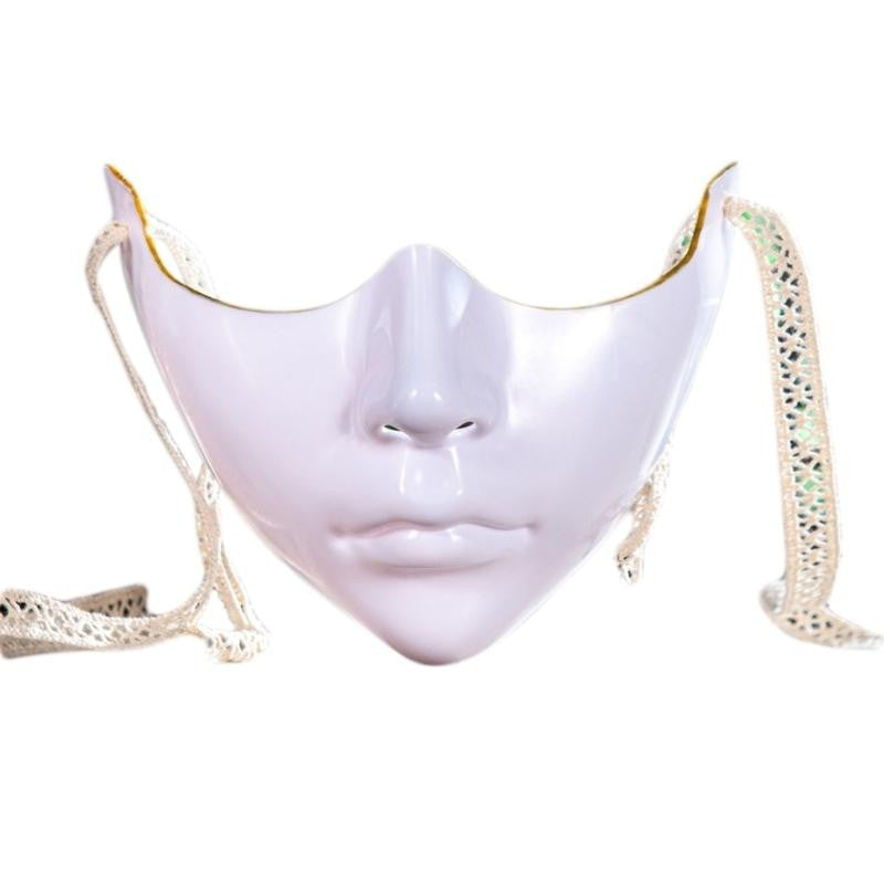 Y88A Mechanical Half Face Mask Masquerade Mask for Womens Men Aesthetics Mask Gifts