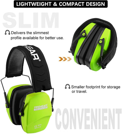 ZOHAN Shooting Ear Protection Safety Earmuffs Noise Reduction Slim Passive Hearing Protector for Huning NRR26dB