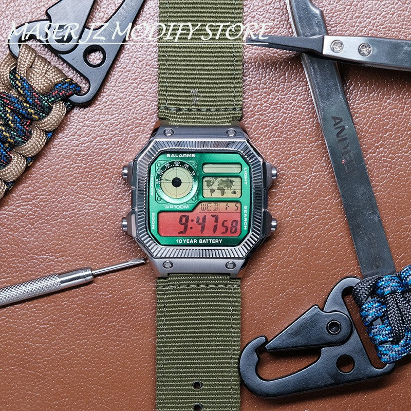 Royale Watch Mod Kit Watch AE-1200WHD-1AVDF Unique Customized Digital Military Watch Waterproof Movement Parts