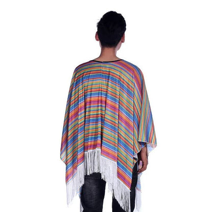 Mexican Shawl Halloween Cloak Cosplay Dance Party Mexican Hat Adult Ribbon Cloak Adult Kids Funny Costume Halloween Cosplay