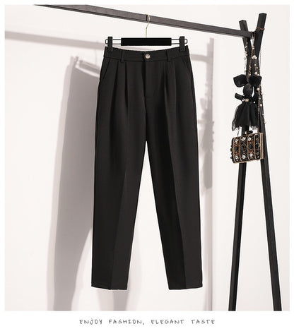 Plus Size Pants Woman 2025 Autumn Winter New Arrival High Waist Suit Pants High Quality Korean Style Straight Trousers