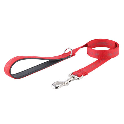 Guias para Cães Coleiras Refletivas com Cordão para Animais de Estimação Coleira para Cães Médios e Grandes à Prova de Explosão Resistente ao Desgaste e Durável