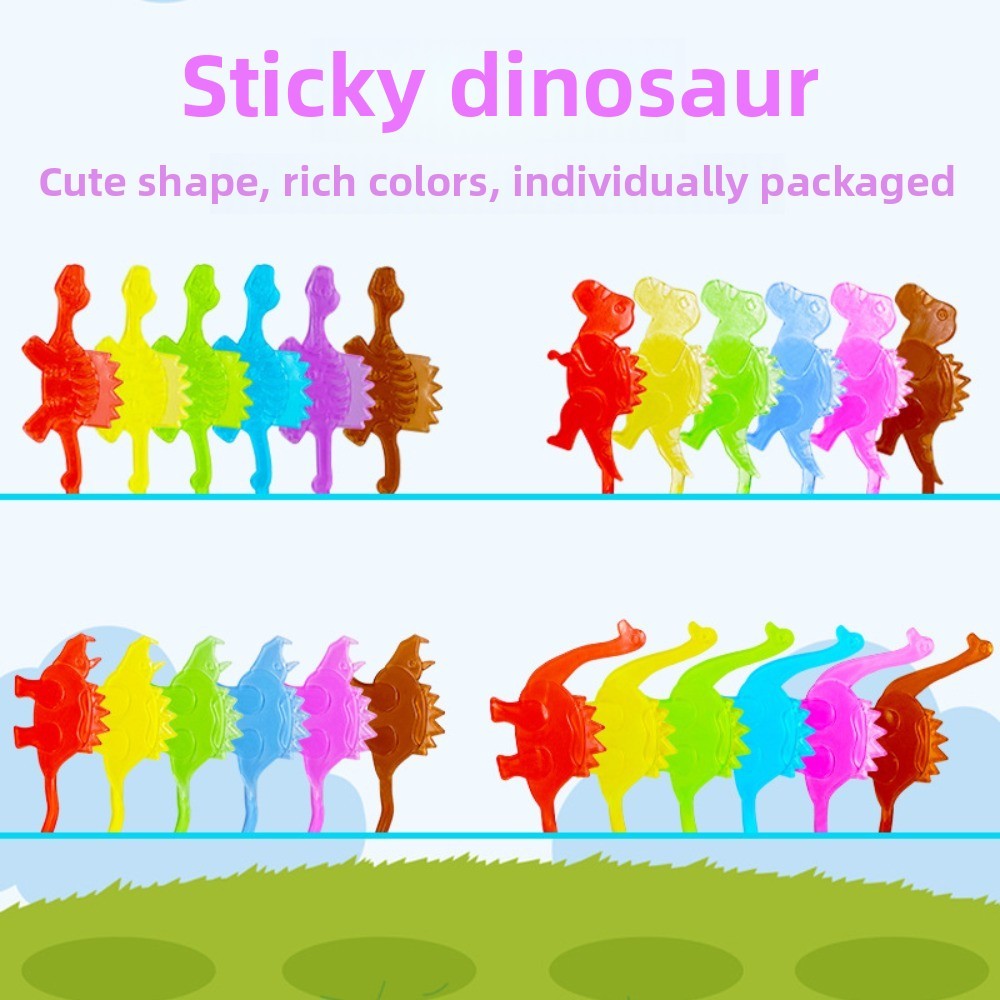 10-100 Pcs TPR Elastic Sticky Dinosaur Game Children Birthday Party Gift Kindergarten School Celebration Gift Bag Carnival Gifts