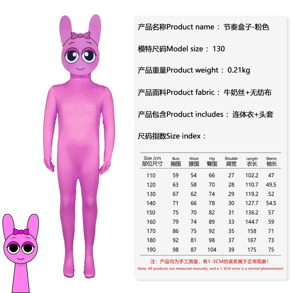 In-Stock Sprunki Incredibox Cosplay Costume - Halloween Stage Performance Bodysuit