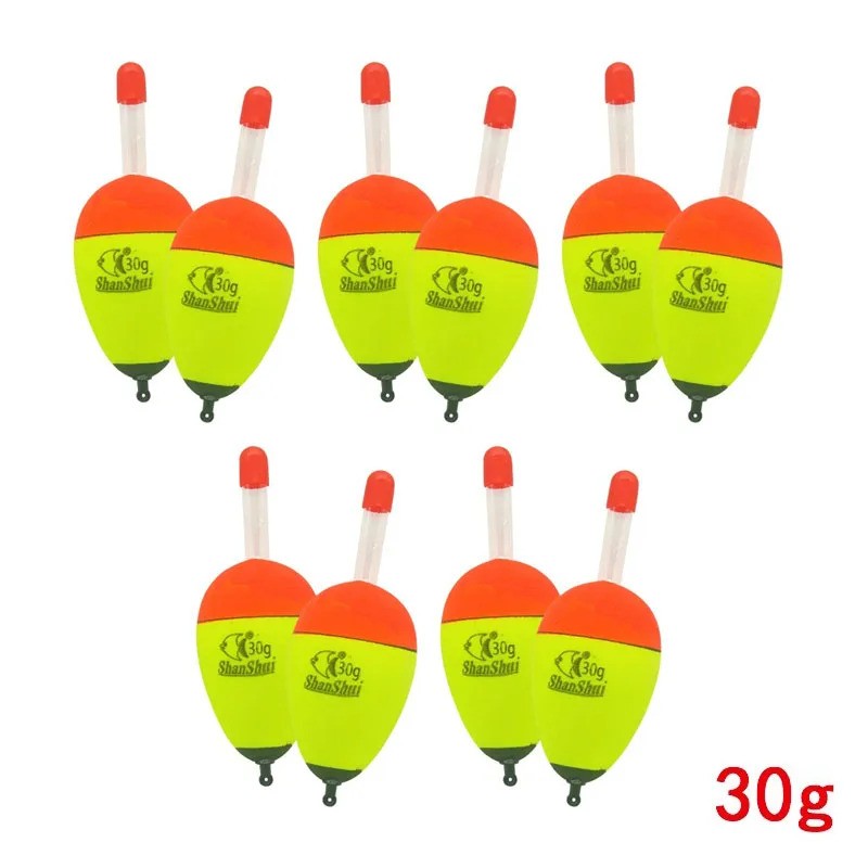 2/10pcs EVA Luminoso Pesca Noite Flutuante Luz Vara Espuma Plástica Bobber Mar Pesca em Rocha Chumbadas Flutuadores Acessórios de Pesca