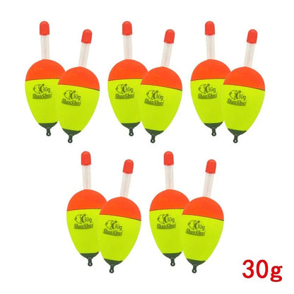2/10pcs EVA Luminoso Pesca Noite Flutuante Luz Vara Espuma Plástica Bobber Mar Pesca em Rocha Chumbadas Flutuadores Acessórios de Pesca