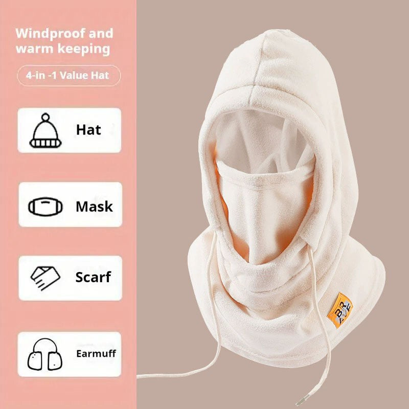 Gorro de Inverno Quente com Máscara e Aquecedor de Pescoço 3 em 1 Balaclava à Prova de Vento para Homens e Mulheres Gorro Máscara Proteção Contra o Frio para Ciclismo