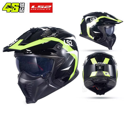 LS2 OF606 Drifter Unissex Capacete Aberto Combinado Moto Motocross Masculino Feminino Capacete de Equitação da Moda ECE R22.06