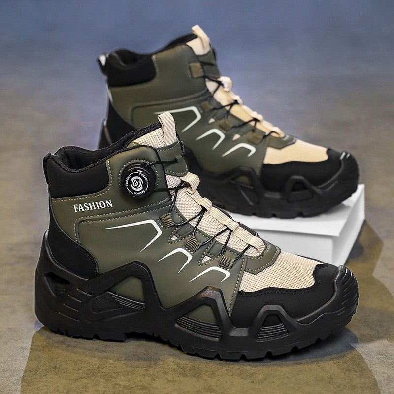 Novas Botas de Segurança Masculinas para Trabalho Calçados Indestrutíveis Tênis com Bico de Aço Botas Protetoras Antiesmagamento Antifuro Botas Táticas de Trabalho