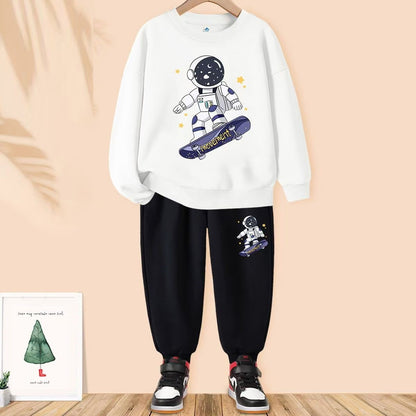 Autumn Baby Girls Clothes Set Kid Boys Letter Printed Sweatshirts Pullover Top And Pants 2 Pieces Suit Children Tracksuits