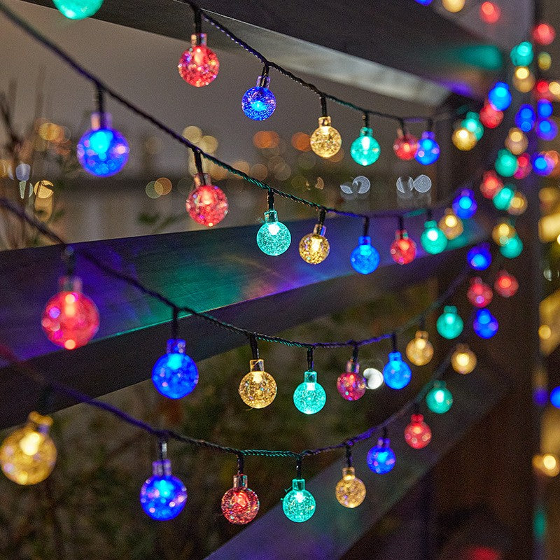 Solar Bubble Balls Lamp String Lights Outdoor Water Drops Outdoor Waterproof Orb Christmas Lights Patio Holiday Party