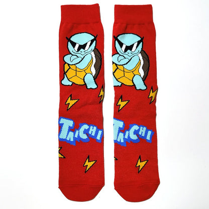 Pokemon Men's Fashion Trend Long Socks Cartoon Anime Figure Pikachu Eevee Gengar Unisex Athletic Harajuku Socks