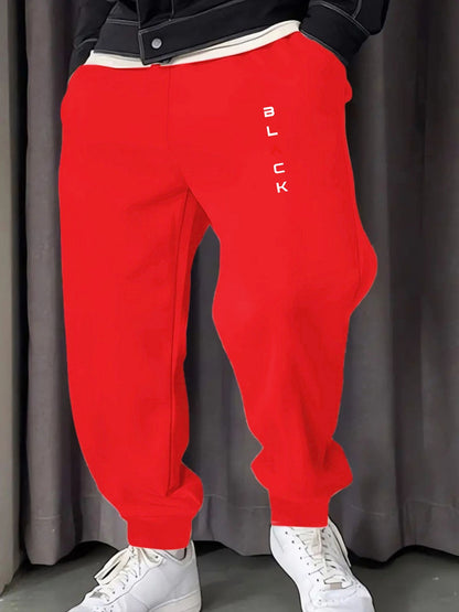 Calça Moletom Masculina Estampada Simples Preta Confortável Calça Multicolorida Y2K Calça de Moletom Casual para Corrida Unissex