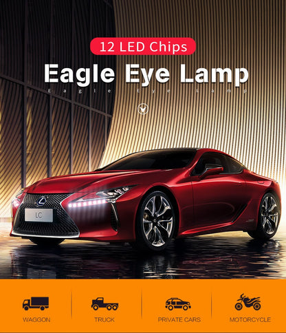 2-10 PCS 23mm 18mm Car Eagle Eye Light DRL LED Daytime Running Lights 12V Motorcycle COB Beads Backup Signal Lamps