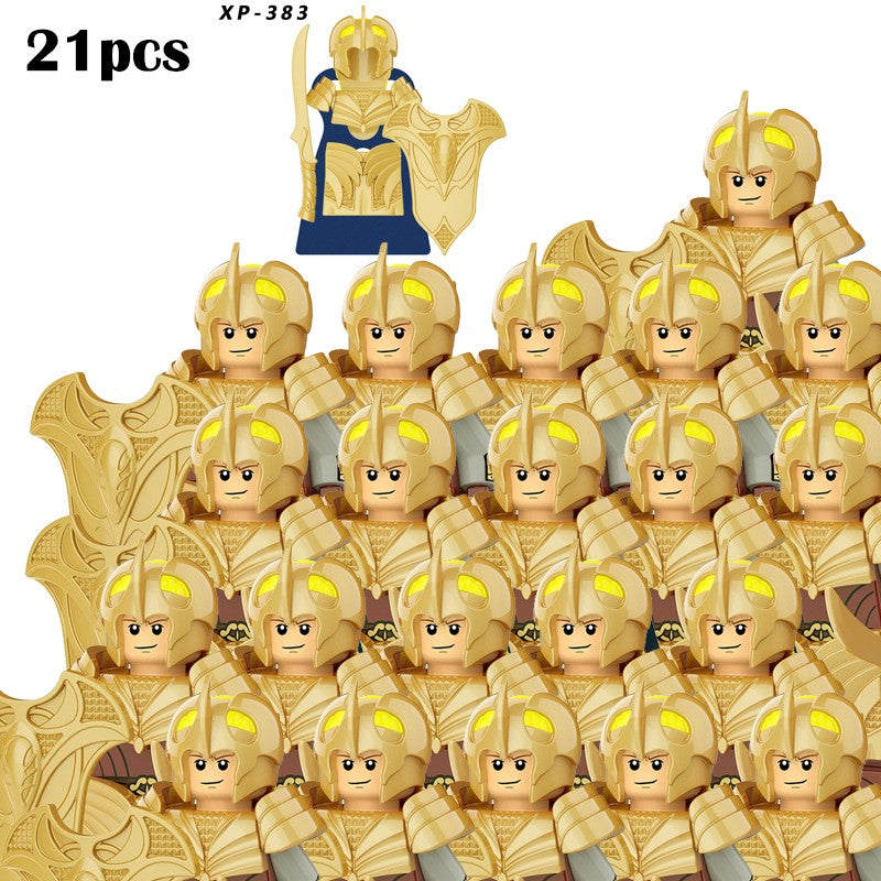 Lord of the Rings Elfos Orcs Exército Anões Rohan Mini Bonecos de Ação Blocos de Montar Brinquedos para Crianças Presente de Aniversário