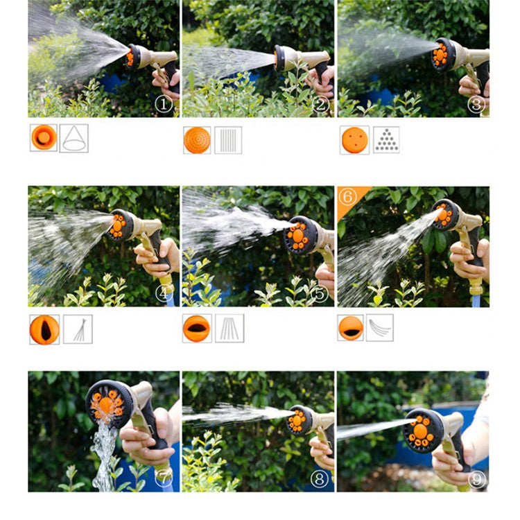 High Pressure Garden Water Hose 2.5-37.5 Meters Expandable Flexible Stripes Pipes for Garden Farm Irrigation Car Wash PVC Reel