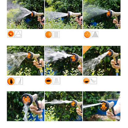 High Pressure Garden Water Hose 2.5-37.5 Meters Expandable Flexible Stripes Pipes for Garden Farm Irrigation Car Wash PVC Reel