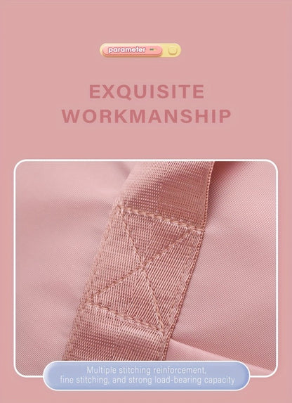 Multifunctional Women's Travel and Fitness Bag - Stylish Pink, Large Capacity, Separate Footwear Compartment