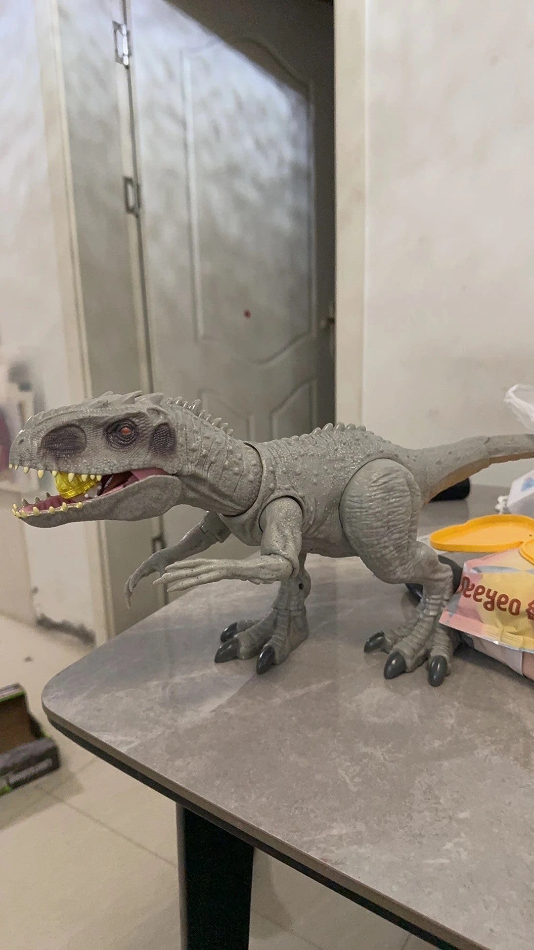 Jurassic-Park Indominus T Rex Bonecos de Ação Dinossauros para Crianças Brinquedos com Som e Movimento Dinossauro de Brinquedo para Presente de Aniversário Infantil