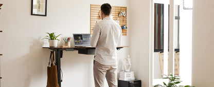 JHK Electric Standing Desk Height Adjustable 55x24 Inch Computer Desk Workstation Ergonomic Work Table for Home Office