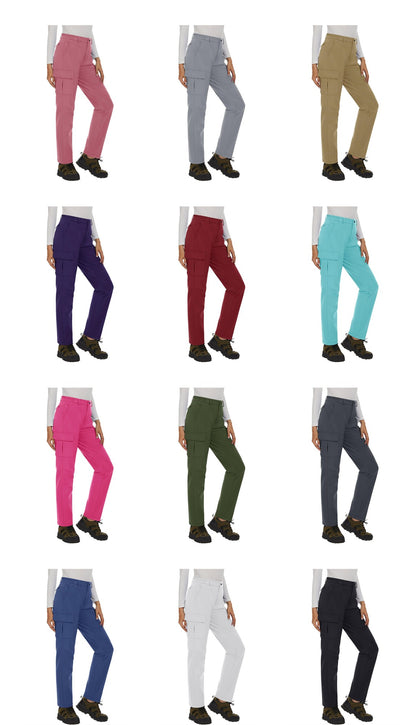 MAGCOMSEN Women's Softshell Pants Fleece Lined Winter Hiking  Ladies Pants Snow Ski Trousers Waterproof Ripstop Warm Cargo Pants