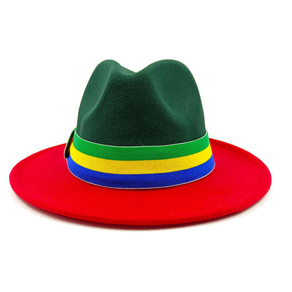 Men's fedora hat Men's and women's universal solid color fedora hat Women's 21 color wide brim jazz hat Autumn and winter Britis