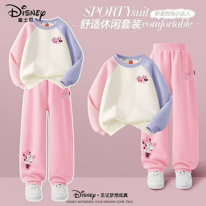 Autumn Baby Girls Boys Clothes Set Children Disney Mickey Printing Sweatshirt Top and Pants Bottom 2Pieces Suit Cotton Tracksuit