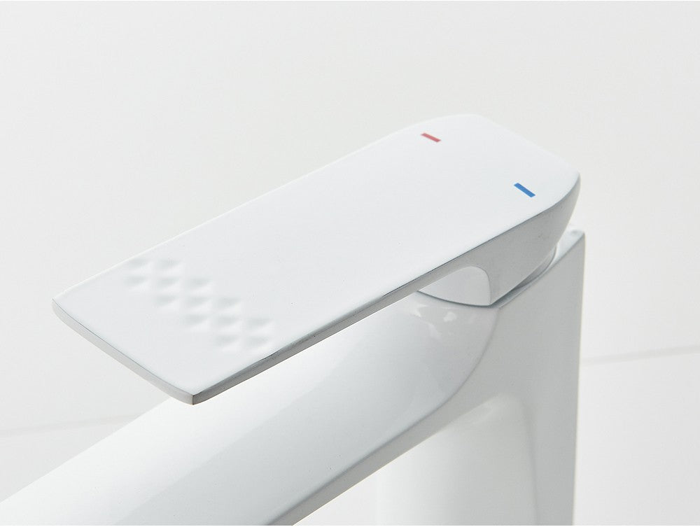 Black Bathroom Faucet Deck Mounted Bathroom Sink Mixer Tap Single Lever Basin Sink Mixer Faucets Chrome/White/Grey/Brushed Gold