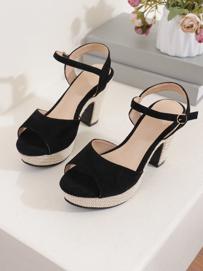 Women Comfortable Heeled Sandals Women Platform Fish Fashion Shoes Summer High Heels Sandals 2024 New Trend Shoes for Women