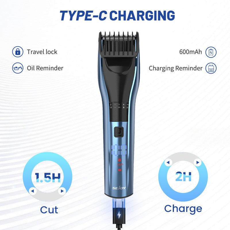 SEJOY Electric Hair Clipper Kit For Men, Adjustable Hair Cut Machine Hair Trimmer Professional Rechargeable Hair Cut Barber