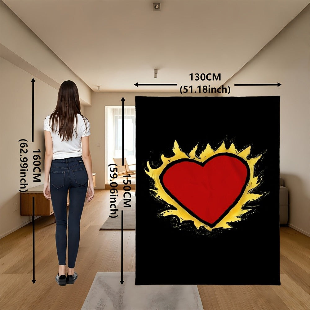Cozy Large Heart Shaped Throw Blanket 150x200cm Decorative Love Gift Xmas Sofa Bed Winter Home Decor Throw Plush Comfort