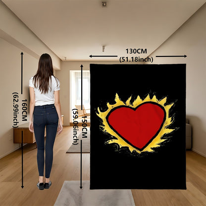Cozy Large Heart Shaped Throw Blanket 150x200cm Decorative Love Gift Xmas Sofa Bed Winter Home Decor Throw Plush Comfort