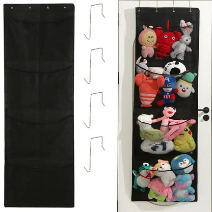 Over Door Hanging Storage Bag for Stuffed Animals & Baby Toys, Hammock Toy Organizer Net, Space-Saving Storage Solution