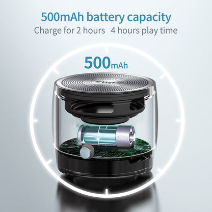 Caixa de som Bluetooth EWA A103 Mini com grave alemão para ambiente externo/interno, acampamento/bicicleta/viagem, caixa de metal, som alto
