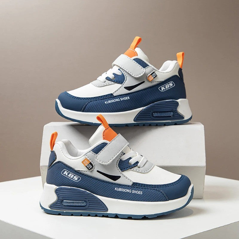 PU Leather Sport Shoes for Children 2025 Trend Fashion Kids Sneakers Soft-soled Outdoor Boys Girls Running Shoes