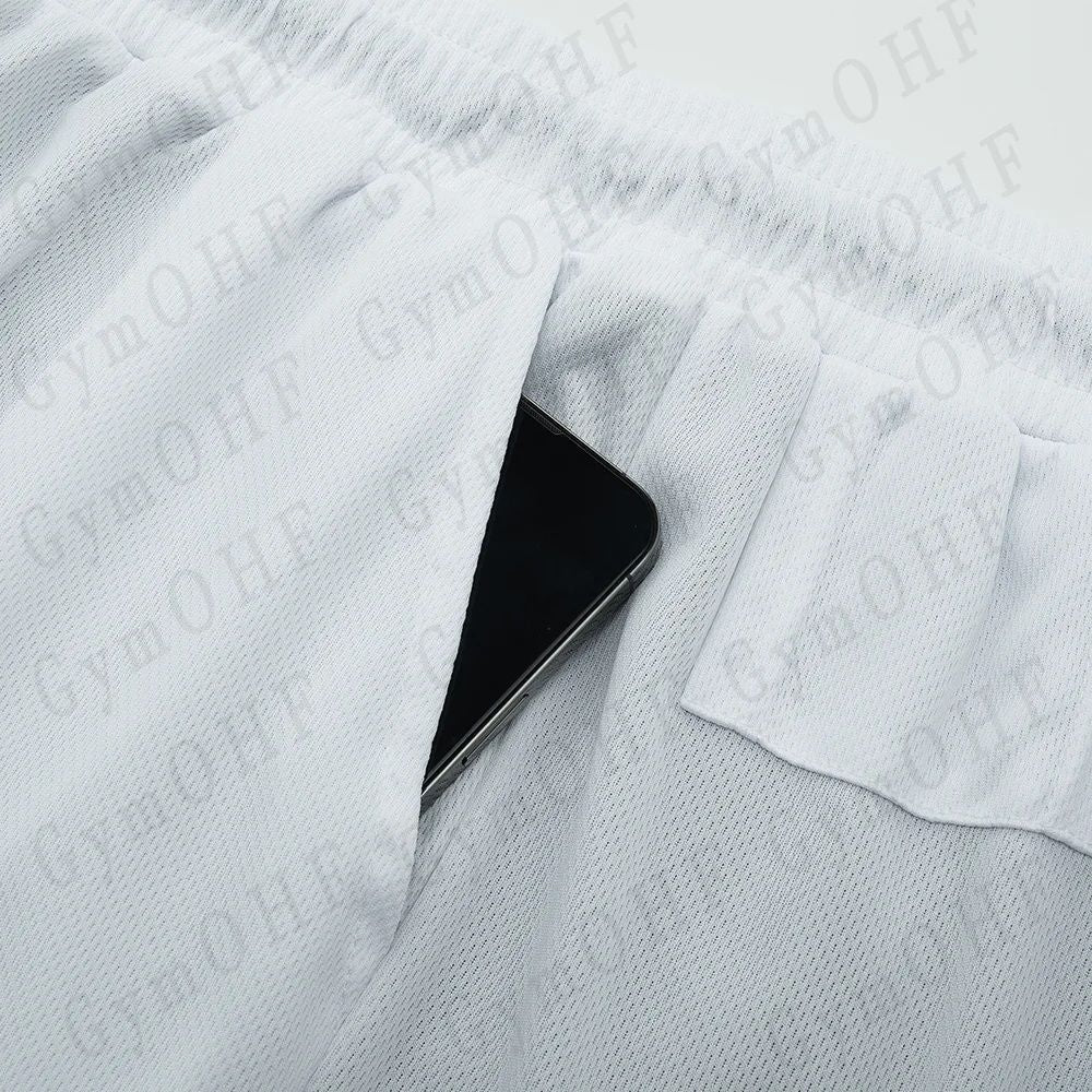 Men's UFC Printed Quick-Dry Double-Layer Sports Shorts, Breathable Tennis Training Shorts