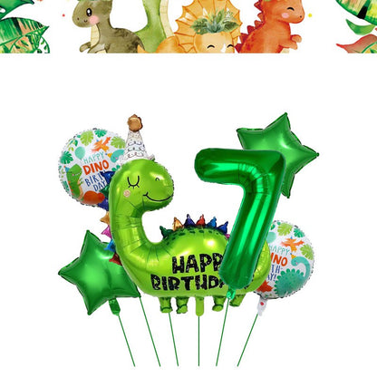 Happy Dinosaur Birthday Decoration Party Supplies Set Cup Plate Dinosaur Balloons Stickers Banner Gift Bags for Kids Boy Favors