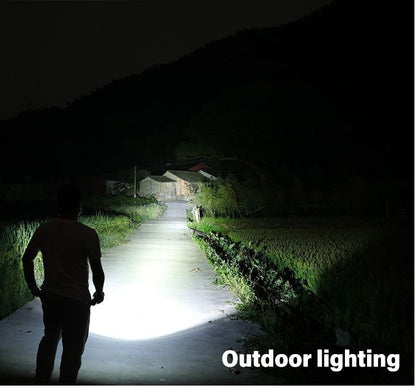 Portable Strong Light LED Flashlight Rechargeable Telescopic Zoom Torch Safety Emergency Light for Outdoor Camping Cycling Lamp