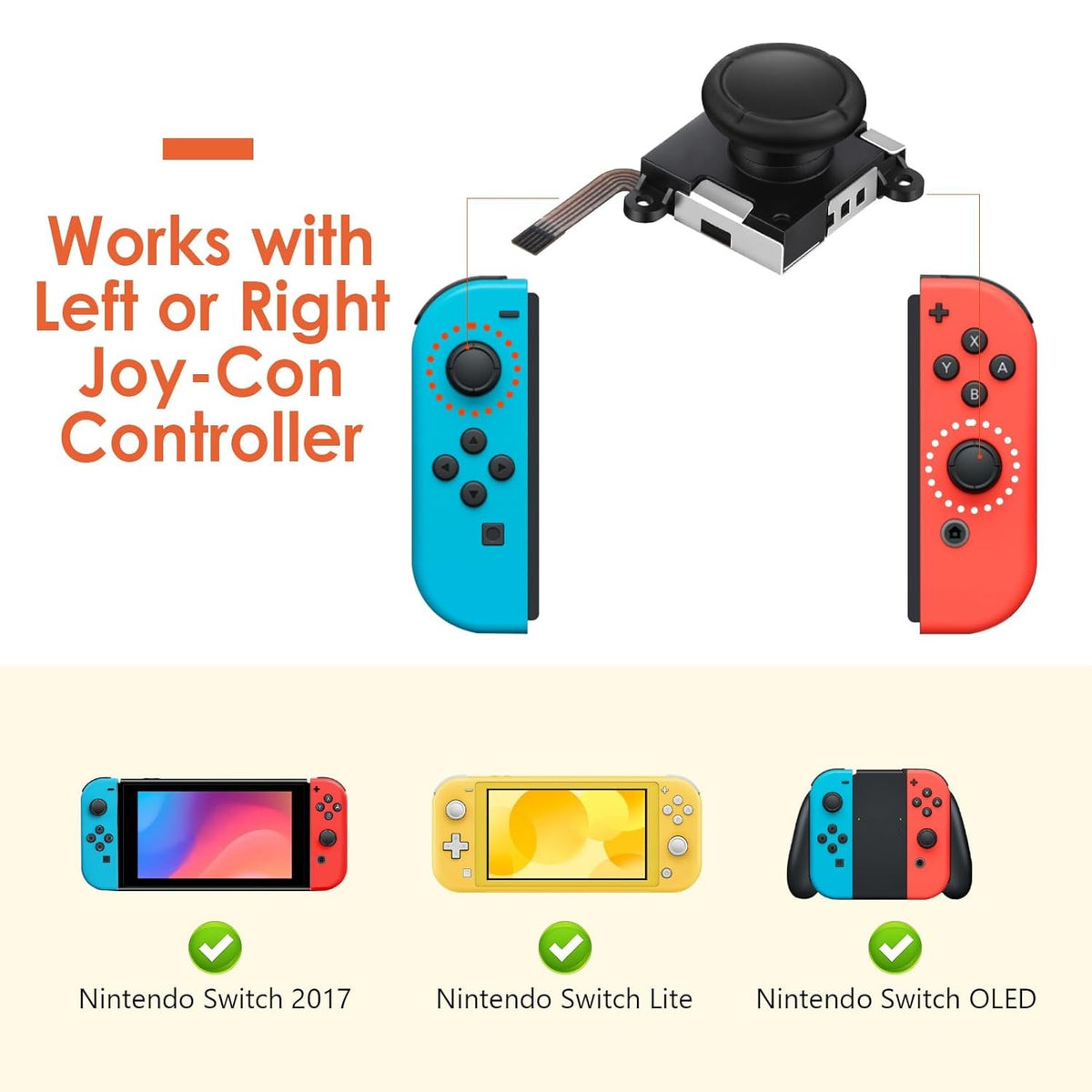 For Nintendo Switch Replacement Joystick Original 3D Analog Thumb Stick for Switch Lite Joycon Controller Repair Tool