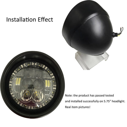 Anel de Acabamento do Farol de Viseira de 5,75 Polegadas Anel Decorativo de Borda do Farol de Motocicleta de 5 3/4" Para Harley Sportster 883 1200 Dyna Softail