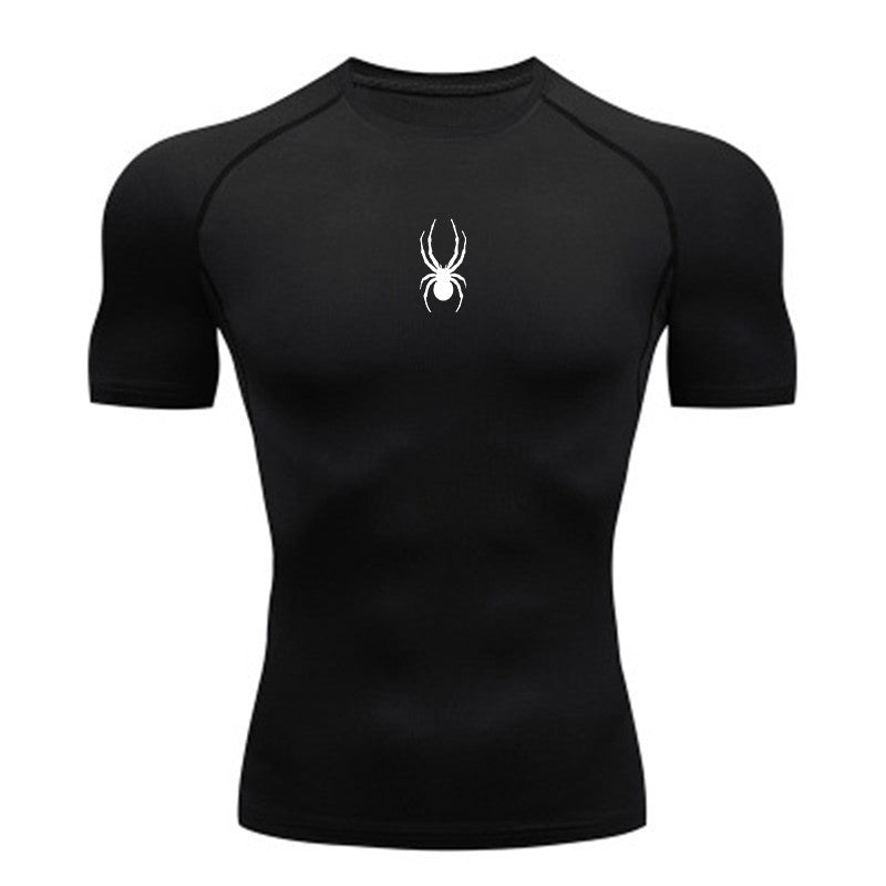 Men Sport T-Shirt Spider Quick Dry Bodybuilding Running Shirt Compression Tops Gym T Shirt Men Fitness Tight Tees Rashgard