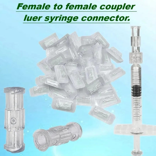10-1000 unidades Conector de Seringa Luer União Dupla Embalagem Individual Adaptador Luer Lock Estéril Fêmea para Fêmea