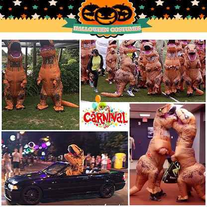 T-Rex Dinosaur Inflatable Costume Purim Halloween Party Cosplay Fancy Suits Mascot Cartoon Anime Dress for Adult