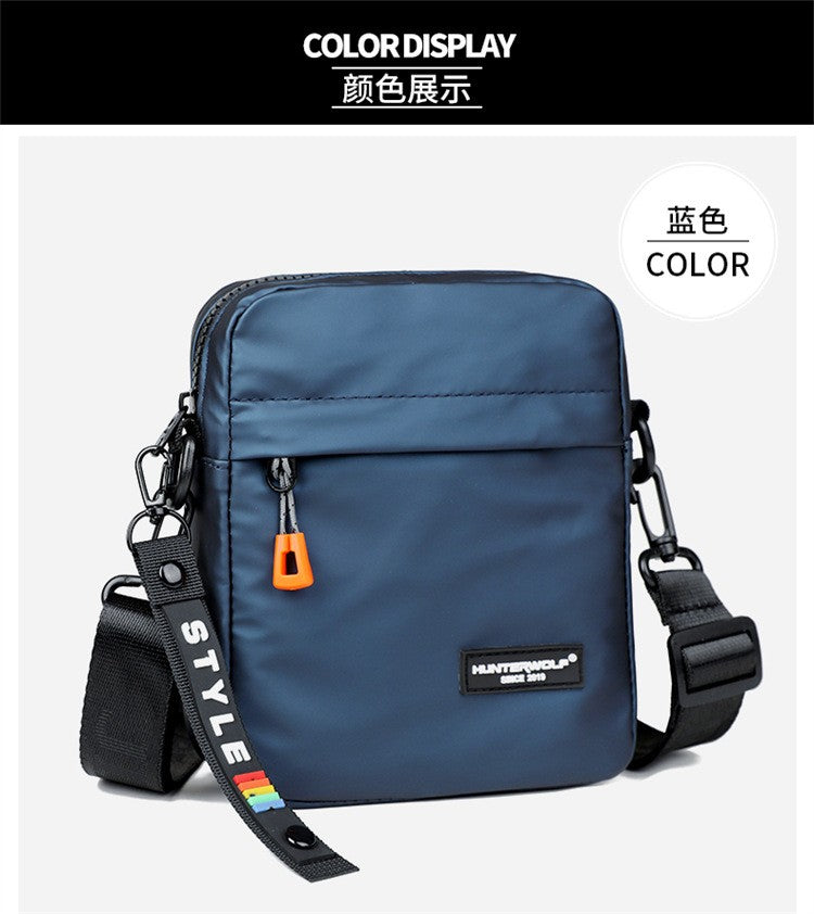 Simple Mini Men Crossbody Bag For Phone Side Bag Casual Waterproof PU Leather Shoulder Bag Business Small Messenger Sling Bags