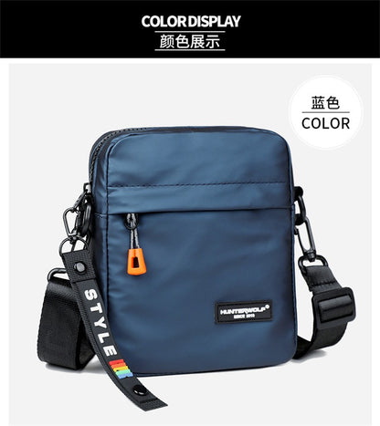 Simple Mini Men Crossbody Bag For Phone Side Bag Casual Waterproof PU Leather Shoulder Bag Business Small Messenger Sling Bags