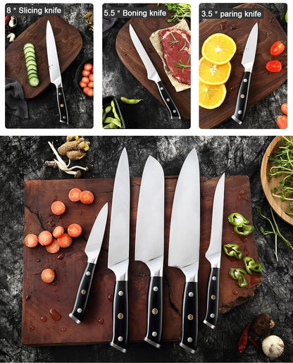 Conjunto de Facas de Cozinha XITUO Super Aço Alemão Faca do Chefe Faca Santoku Japonesa Faca Utilitária Cutelo Faca de Fatiar Descascar Nova Ferramenta de Culinária